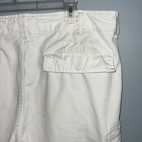 Ralph Lauren Vintage Denim & Supply Men’s 36 Cargo Shorts Thick White Cotton - Picture 9 of 11
